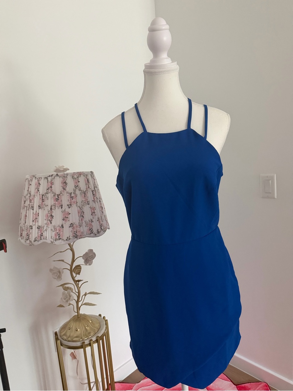 One clothing Royal Blue Double-Strap Mini Dress